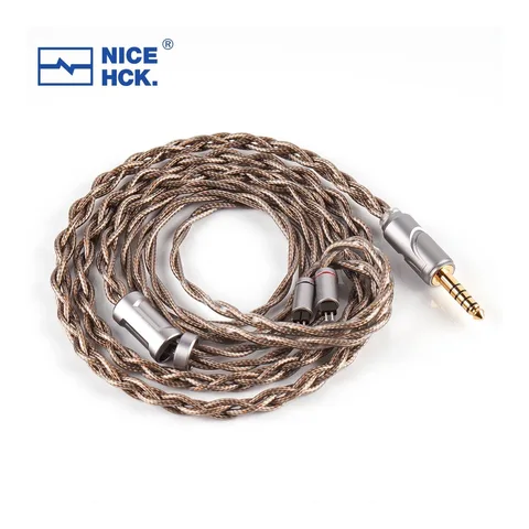 Nicehck acemeteteor cabo de atualização 8n banhado a prata occ + 8n occ fone de ouvido substituir fio 2pin ofc 4.4mm plug para nx8 metro mystic 8