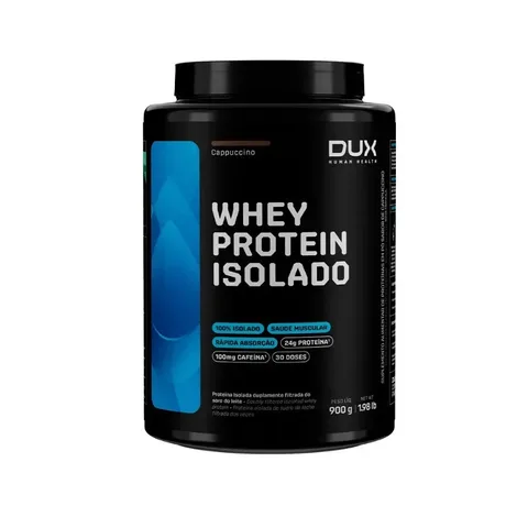 Whey Protein Isolado Dux Nutrition - Pote 900g Sabor Cappuccino