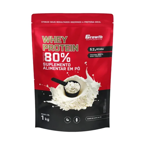 Whey Protein Concentrado 1kg Growth Supplements - Leite em Pó