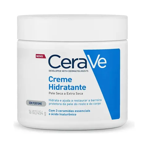 Creme Hidratante Corporal e facial para Pele Seca a Extra Seca Sem Perfume 454g CeraVe