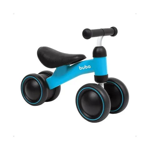 Bicicleta De Equilíbrio 4 Rodas Buba Infantil Sem Pedal Cor Azul