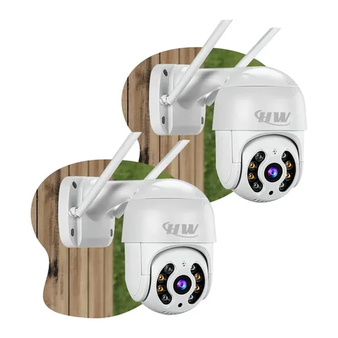 Kit 2 Câmeras Segurança Ip Interna Externa Wifi iCSee Infravermelho Prova D’Água - HW