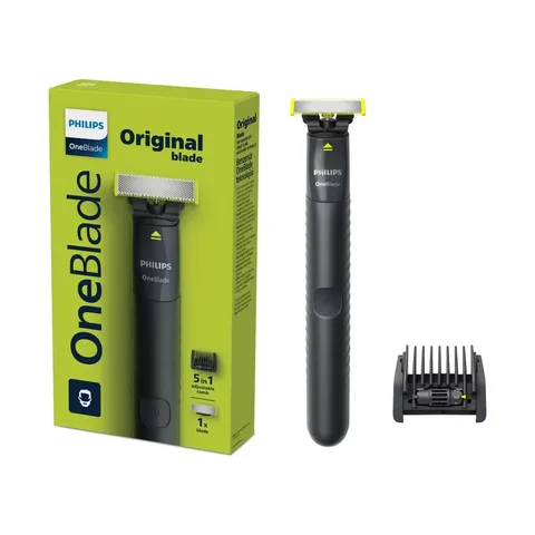 Barbeador e Aparador Elétrico Philips OneBlade com Pente 5 em 1, Sem Fio e À Prova D'Água - QP1425/10