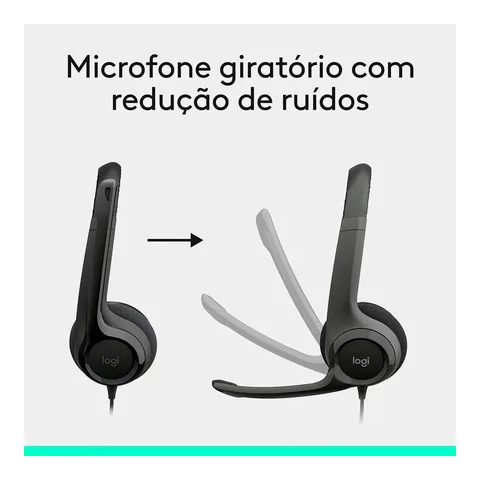 Headset com fio USB Logitech H390