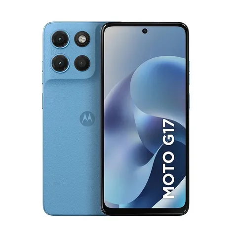 Smartphone Motorola Moto G17 4g - 128gb 12gb (4gb Ram + 8gb Ram Boost), Camera 50mp Sony Lytia 600, Tela Fhd+ 60hz, Bateria 5200 Mah - Azul
