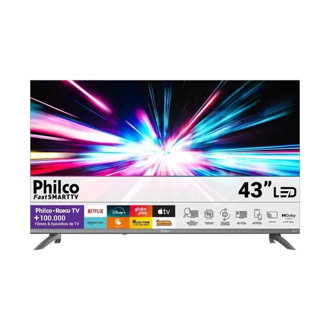 Smart Tv 43'' Philco Full Hd Roku Tv Hdr10 Dolby P43cra
