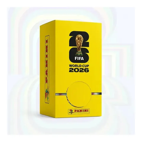 Caixa Amarela (Dispenser) - 100 Envelopes (700 figurinhas) Copa Do Mundo World Cup 2026 Panini Original - 100 Pacotinhos