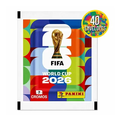 Copa Do Mundo Fifa 2026 - Kit Com 40 Envelopes Panini Oficial (280 Cromos) Copa Do Mundo 2026