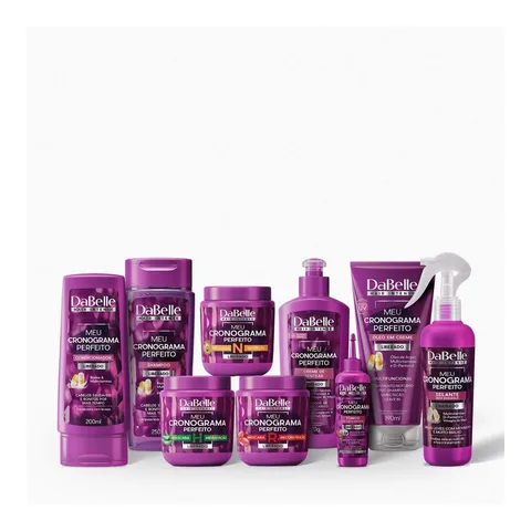 Kit Completo Meu Cronograma Perfeito Dabelle Hair - 9 Produtos