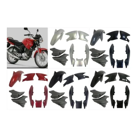 Carenagem completa YBR 125 Factor 2009 a 2012 Aba do Tanque Paralama Dianteiro Rabeta Tampa Lateral