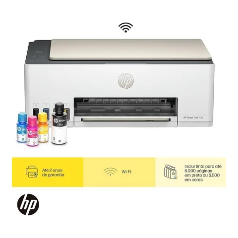Impressora Multifuncional Hp Smart Tank 583 Branca