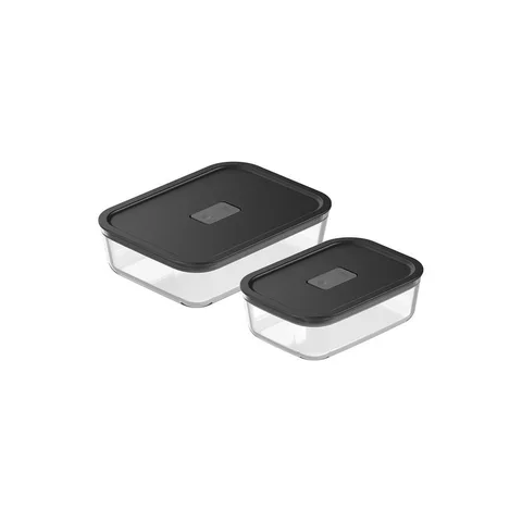 Kit de Potes de Vidro Herméticos Ou 2 Peças Linha Fresh Lock