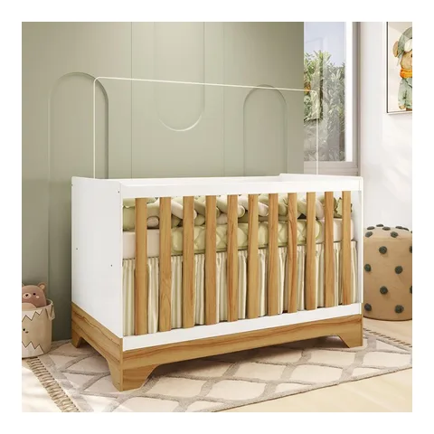 Berço 3 em 1 Americano MDF Popy Retrô Móveis Peroba