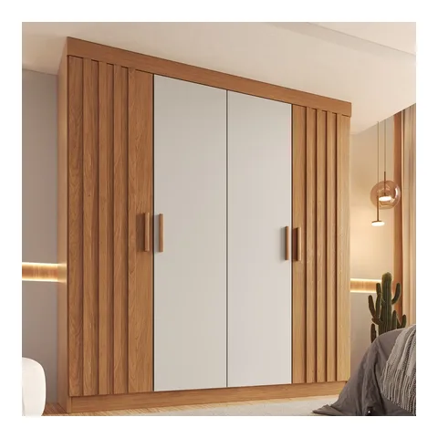 Guarda Roupa Solteiro Ripado 4 Portas Siena Faimec