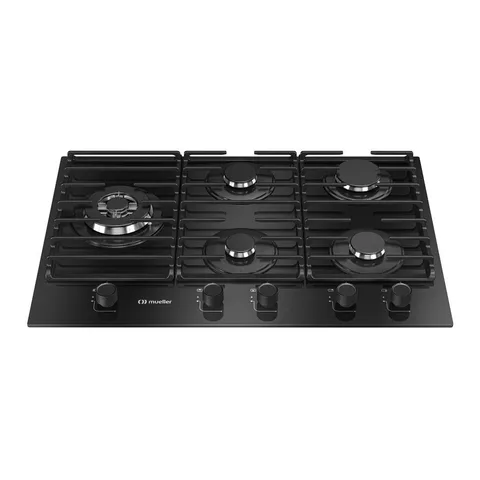 Cooktop Mueller 5 Bocas 77cm com Grade Dupla MCG5BM Bivolt